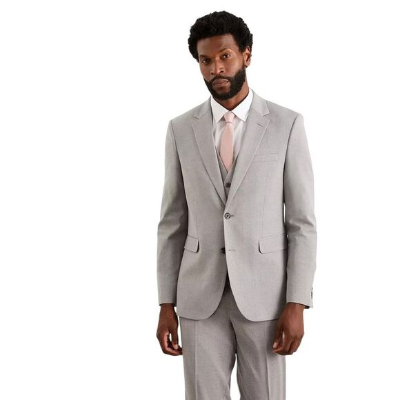Burton Mens Essential Slim Suit Jacket / Light Grey